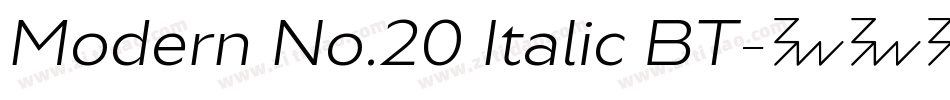 Modern No.20 Italic BT字体转换